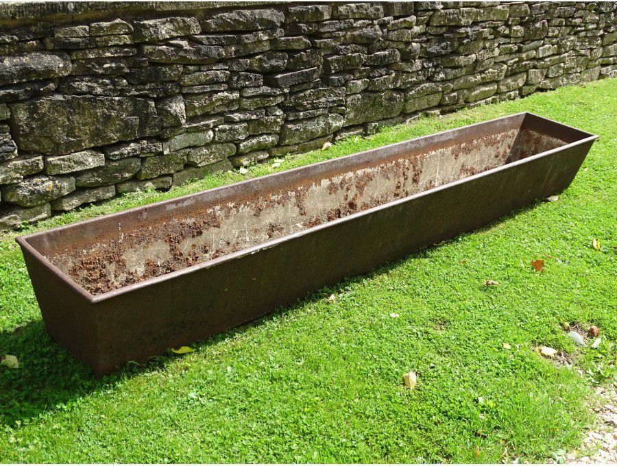 Antique Log Iron Trough