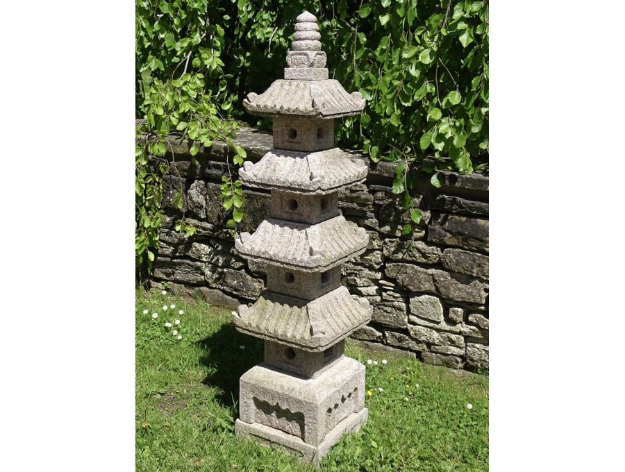 Carved Granite Garden Pagoda