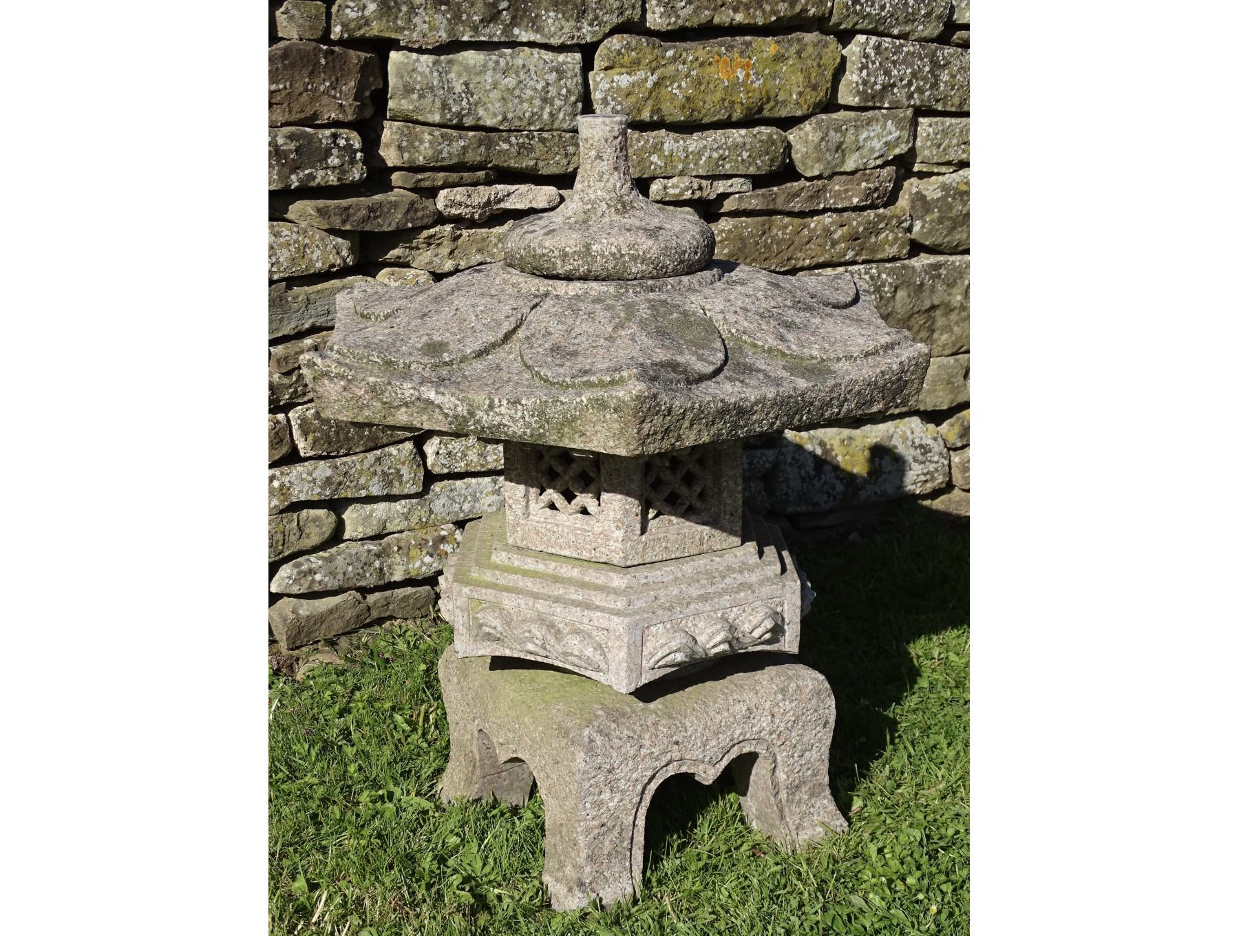 Weathered Granite Japanese Lantern|Japanese Snow Lantern|