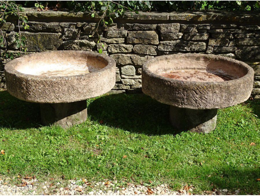 Weathered Round Planters