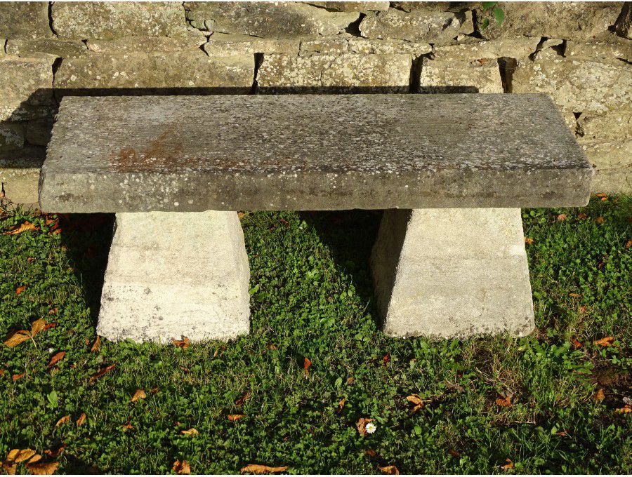 Carved Stone Garden Seat