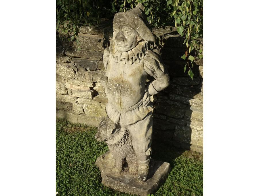 Sad Clown Garden Statue