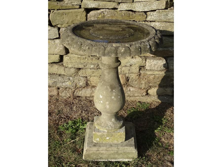 Weathered Garden Birdbath