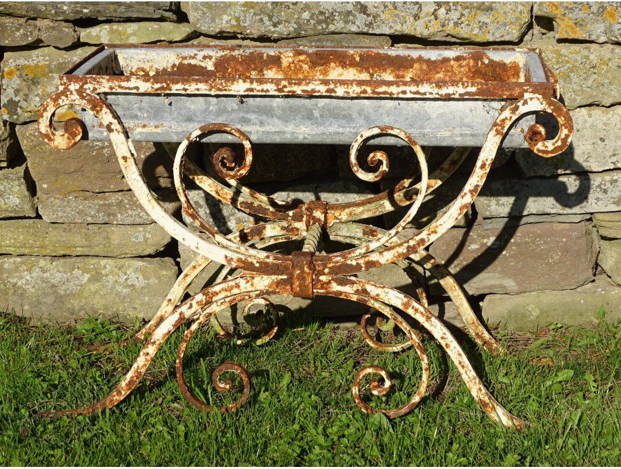 Antique Wrought Iron Plantstand