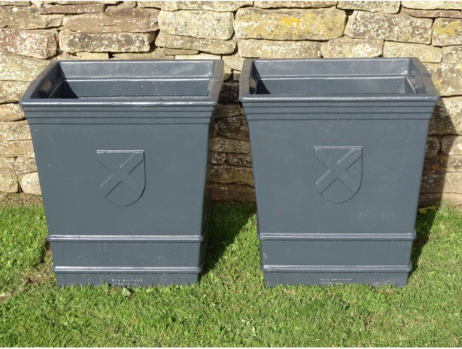 Salvaged Cast Iron Planters (Pair)