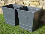 Salvaged Cast Iron Planters (Pair)