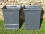 Salvaged Cast Iron Planters (Pair)