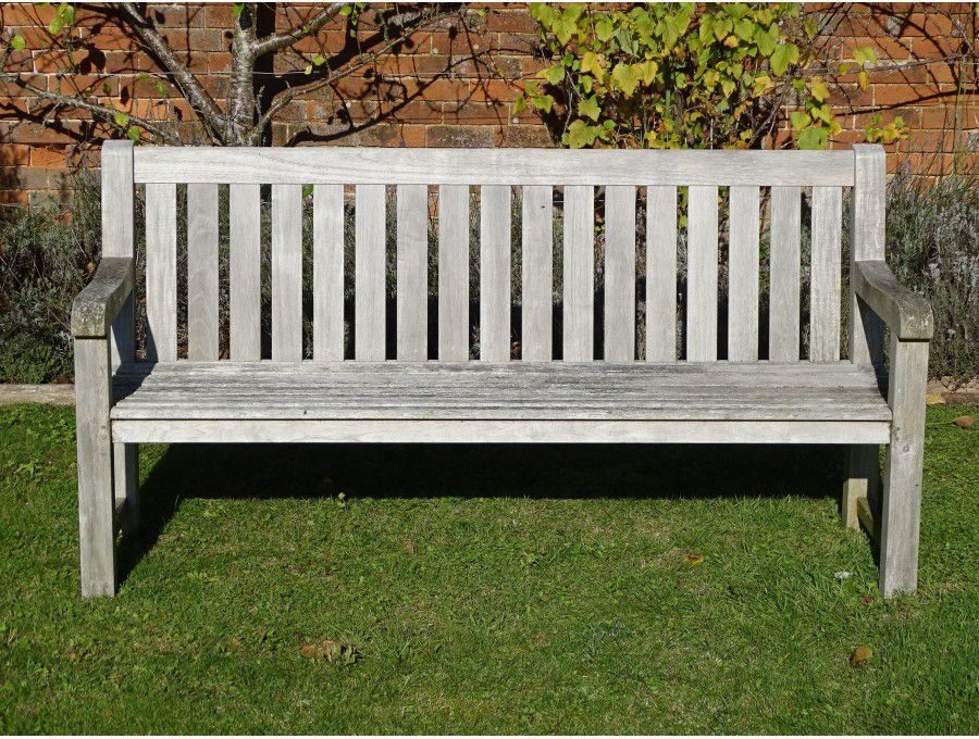 Weathered Teak Garden Bench
