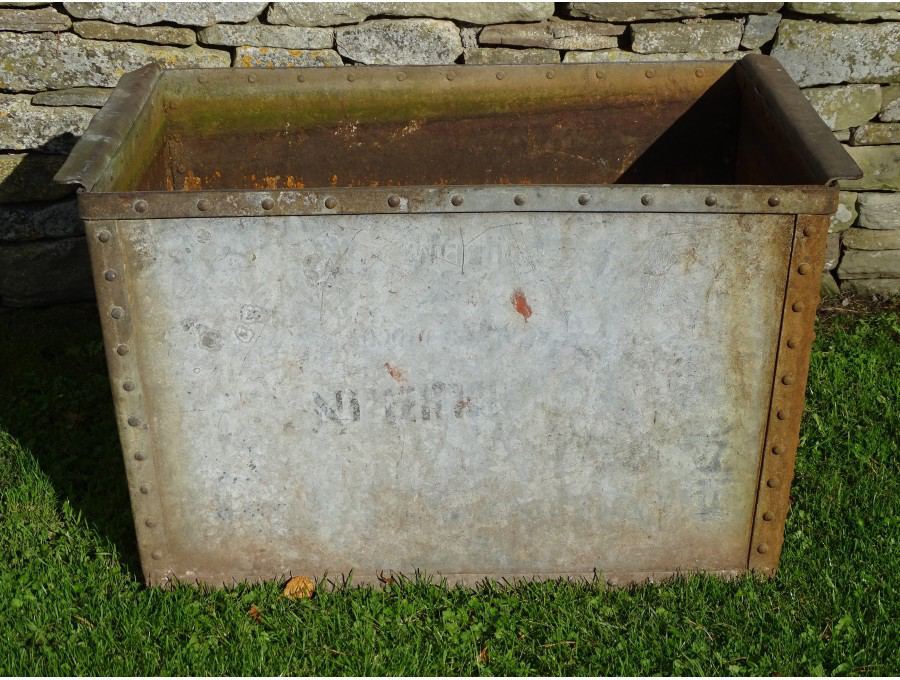 Vintage Galvanised Iron Tank