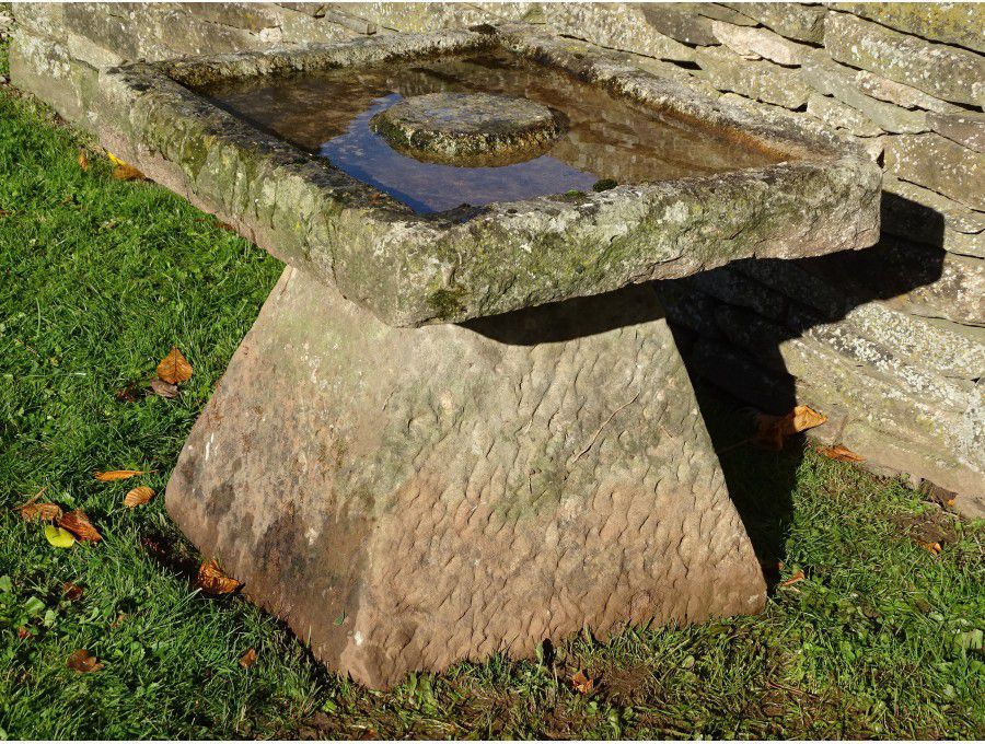Vintage Stone Birdbath