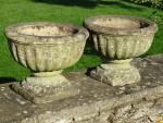 Weathered Garden Urns (Pair)