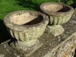 Weathered Garden Urns (Pair)