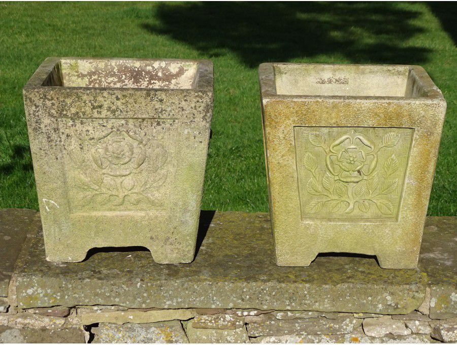 Tapered Garden Planters (Pair)
