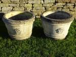 Weathered Tudor Rose Planters (Set)