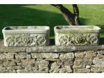 Pair Weathered Troughs