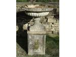 Weathered Garden Urn on Base