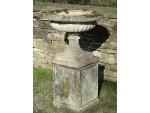 Weathered Garden Urn on Base