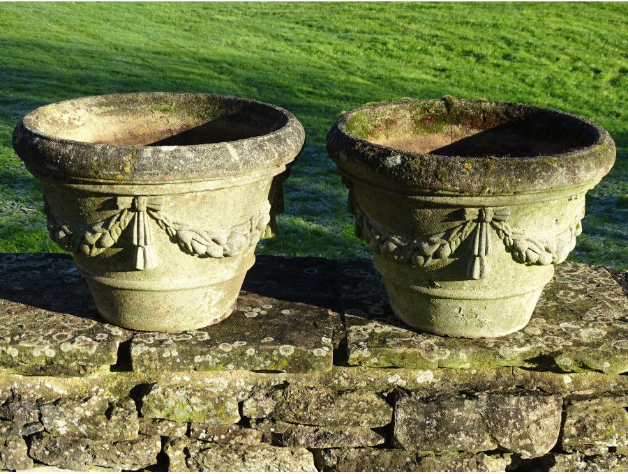 Weathered Garden Planters (Pair)