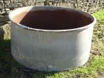 Vintage Galvanised Round Planter