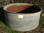 Vintage Galvanised Round Planter