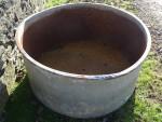 Vintage Galvanised Round Planter