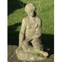 Vintage Statue Seated Girl