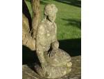 Vintage Statue Seated Girl