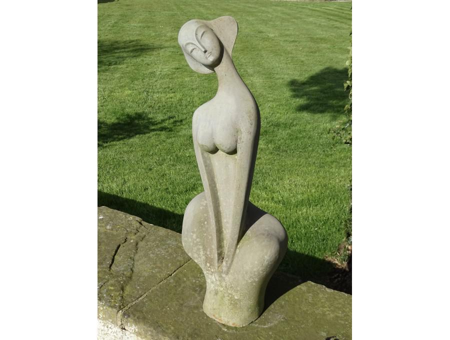 Modern Stone Garden Sculpture