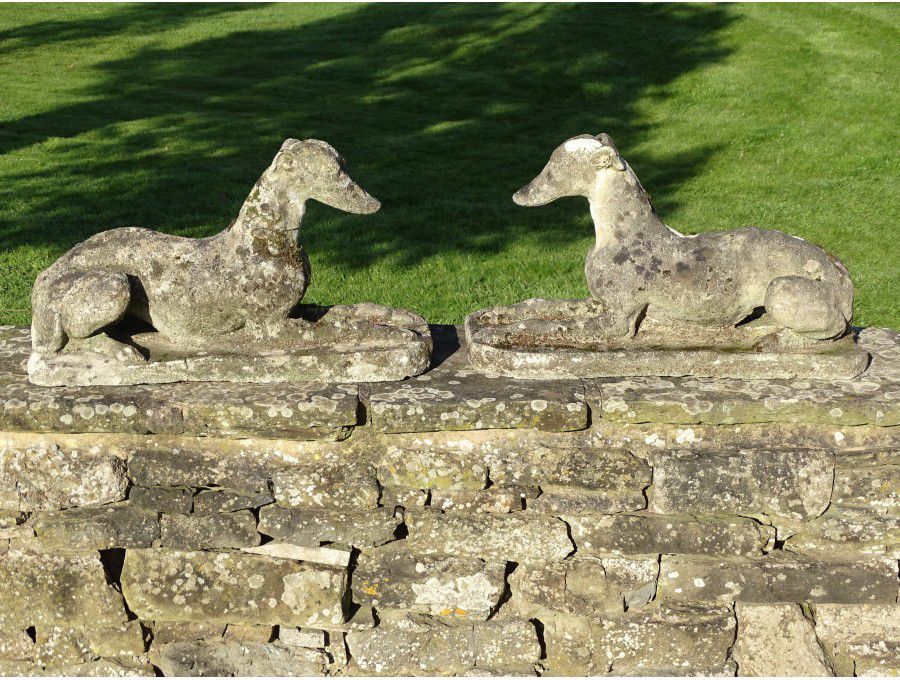 Pair of Weathered Whippets