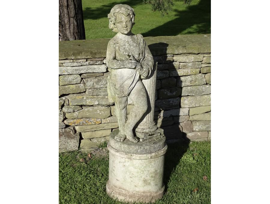 Weathered Garden Statue 'Scholar'
