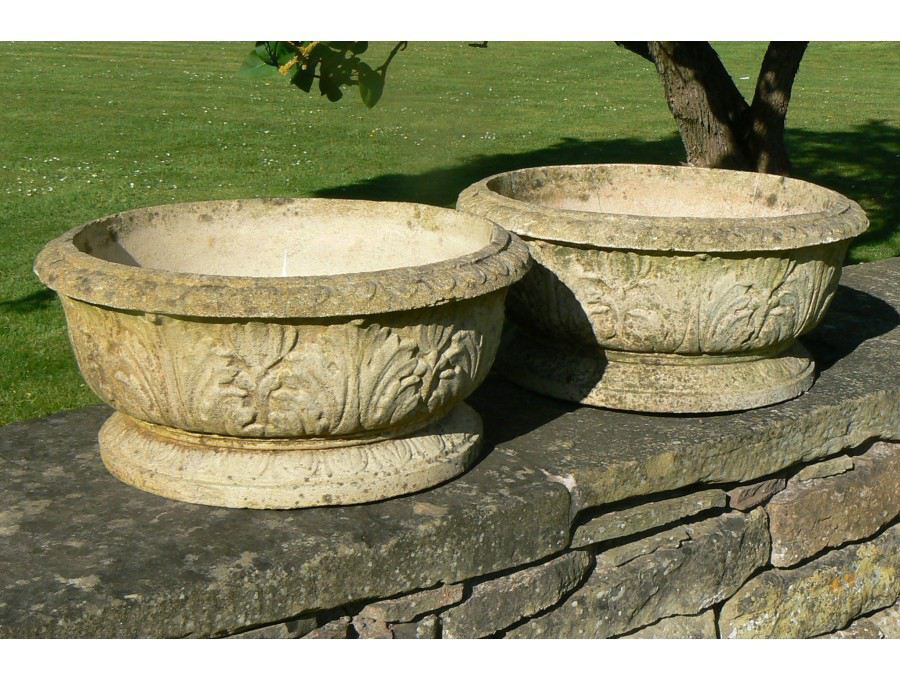 Pair Weathered Planters