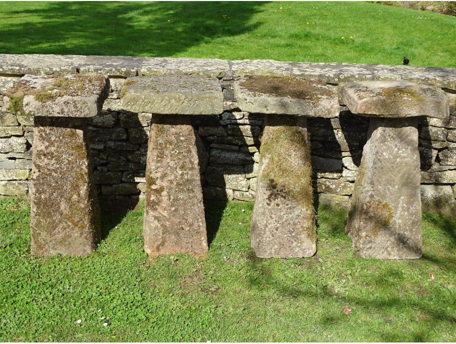 A Set of Four Antique Staddlestones