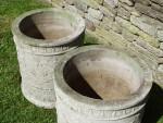 Unusual Large Garden Planters (Pair)