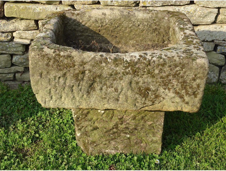 Antique Sandstone Trough on Block
