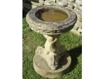 Weathered Garden Birdbath