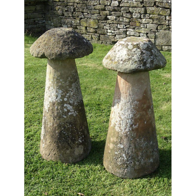 Tall Antique Staddlestones (Pair)