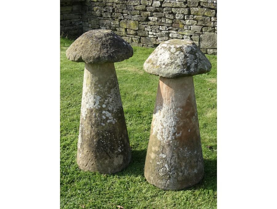 Tall Antique Staddlestones (Pair)