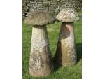 Tall Antique Staddlestones (Pair)