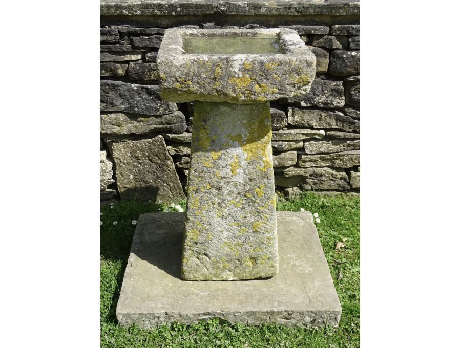 Large Limestone Birdbath