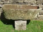 Antique Stone Trough on Block