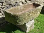 Antique Stone Trough on Block