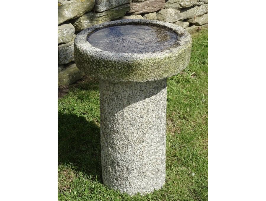 Weathered Granite Birdbath