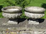 Weathered Garden Urns (Pair)