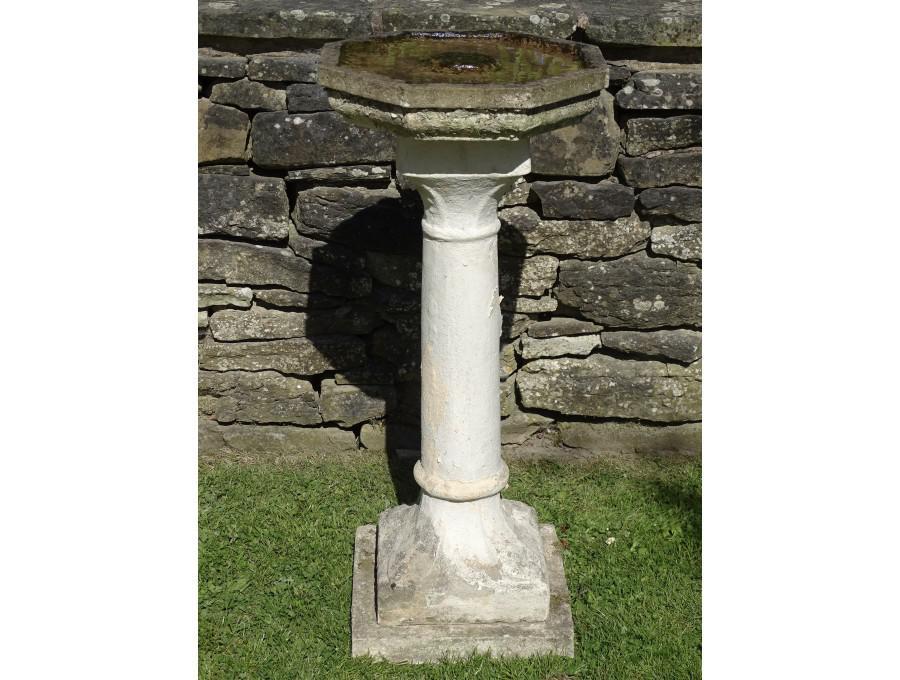 Weathered Garden Birdbath
