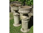 Urns on Column Bases (Pair)
