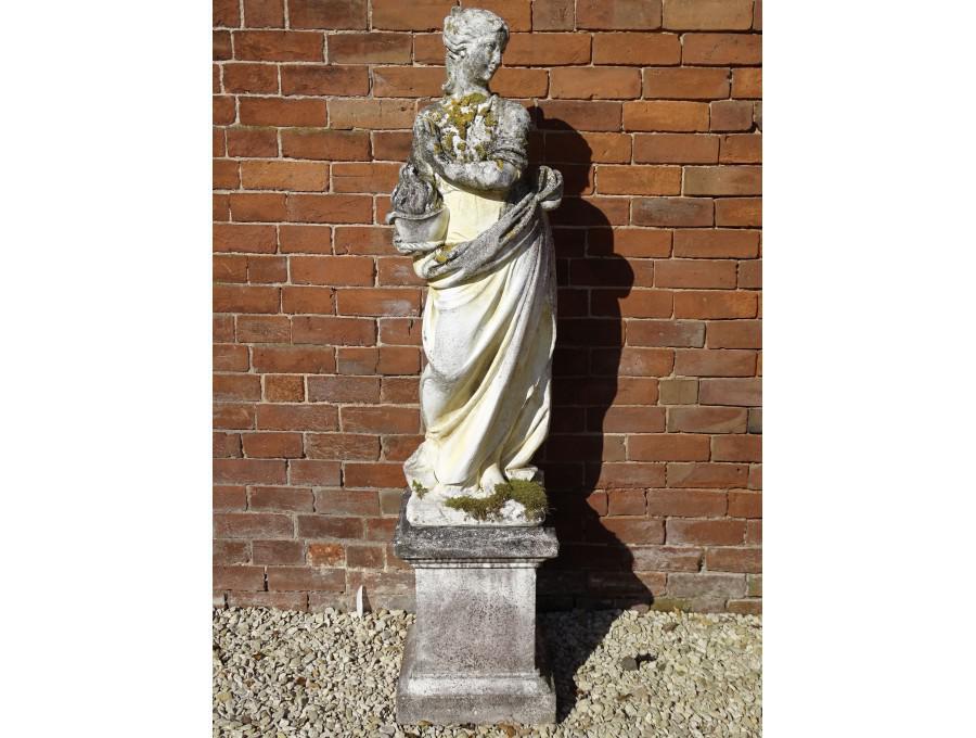 Weathered Garden Statue 'Winter'