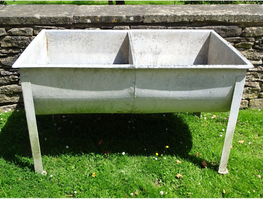 Vintage Galvanised Iron Planter