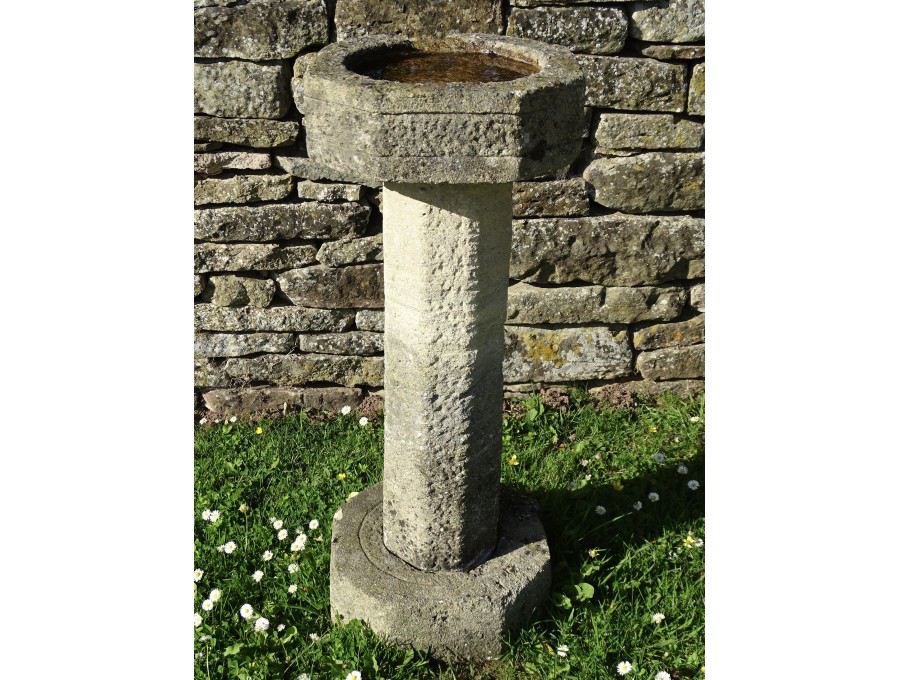 Vintage Limestone Bird Bath