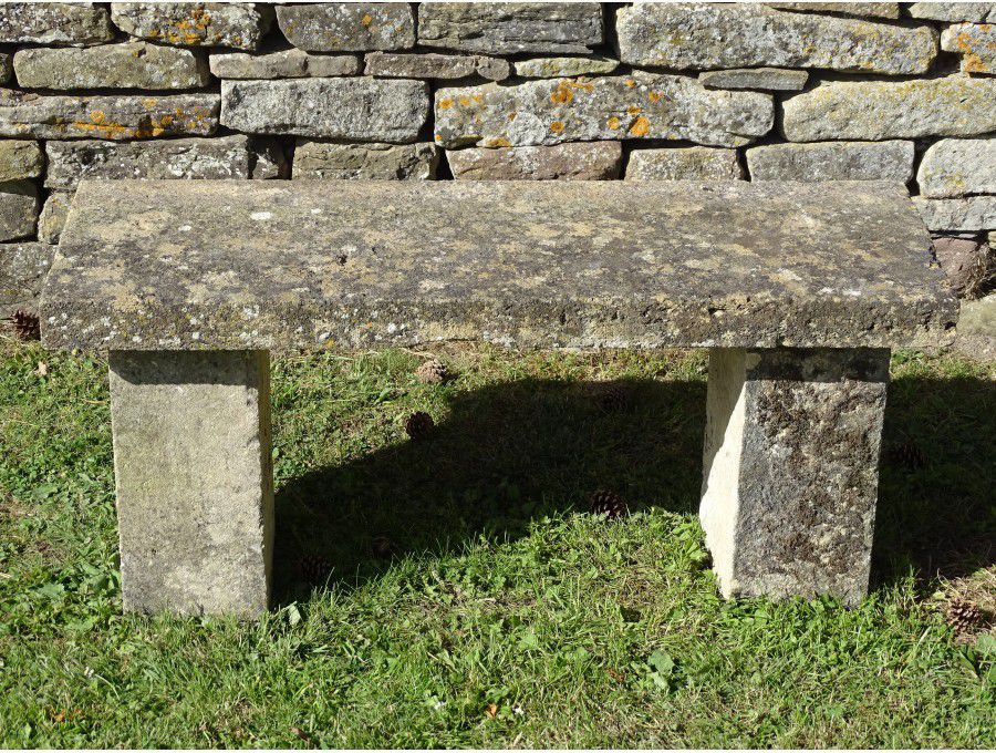 Salvaged Limestone Garden Bench