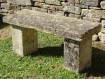 Salvaged Limestone Garden Bench